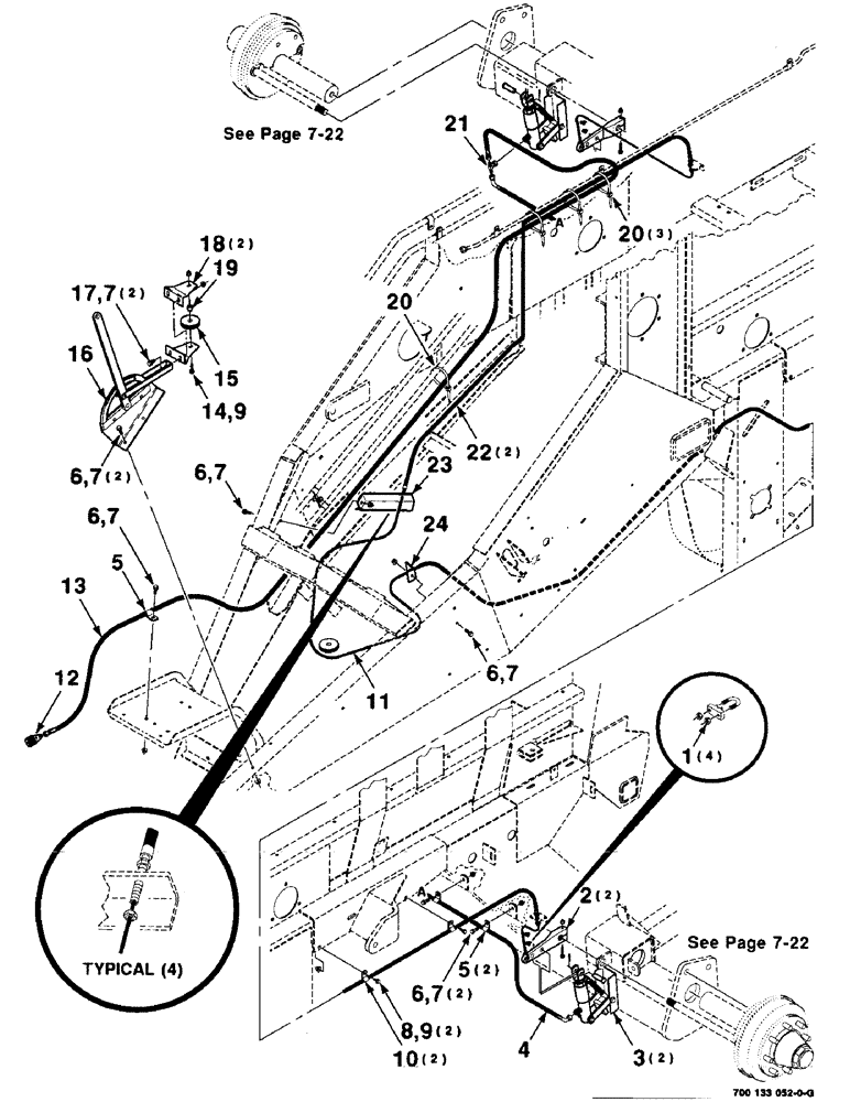 Схема запчастей Case IH 8575 - (7-26) - BRAKE CONTROL ASSEMBLY (12) - MAIN FRAME