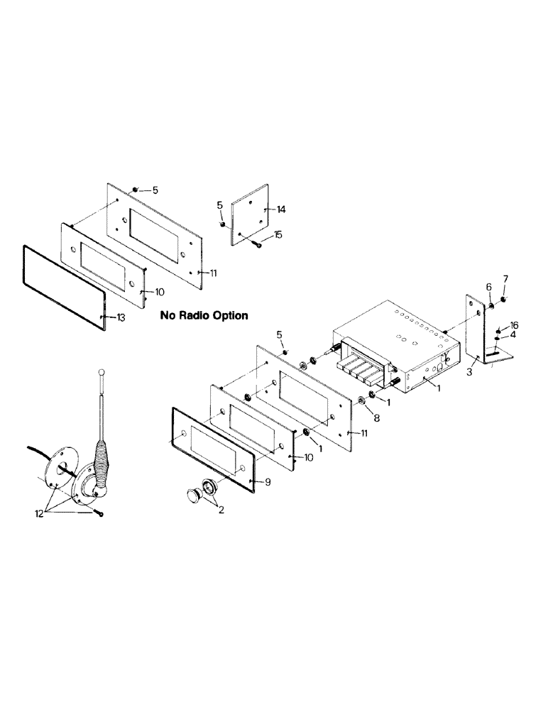 Схема запчастей Case IH KS-360 - (01-17) - RADIO & MOUNTING, MOTOROLA AM-FM MULTIPLEX RADIO (10) - CAB