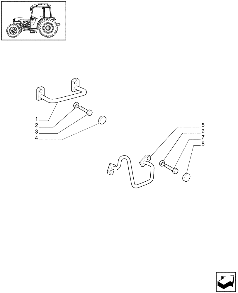 Схема запчастей Case IH JX1085C - (1.92.85/08[02]) - (VAR.839) FRONT PTO LIFT FOR EDC - PASSENGER SEAT (10) - OPERATORS PLATFORM/CAB