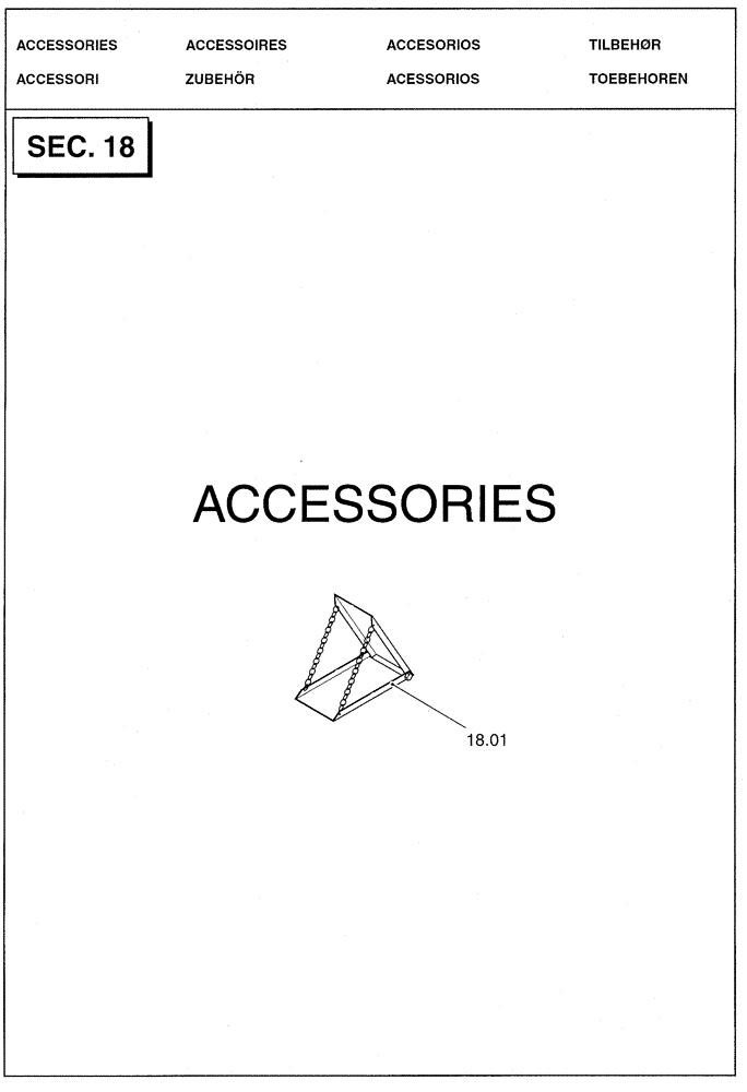 Схема запчастей Case IH LBX331P - (18.00[01]) - SECTION LIST 18 - ACCESSORIES (18) - ACCESSORIES