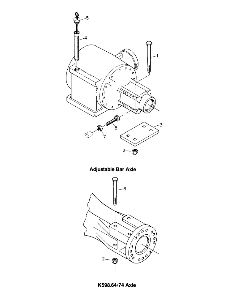 Схема запчастей Case IH KR-1280 - (04-46) - AXLE MOUNTING (04) - Drive Train