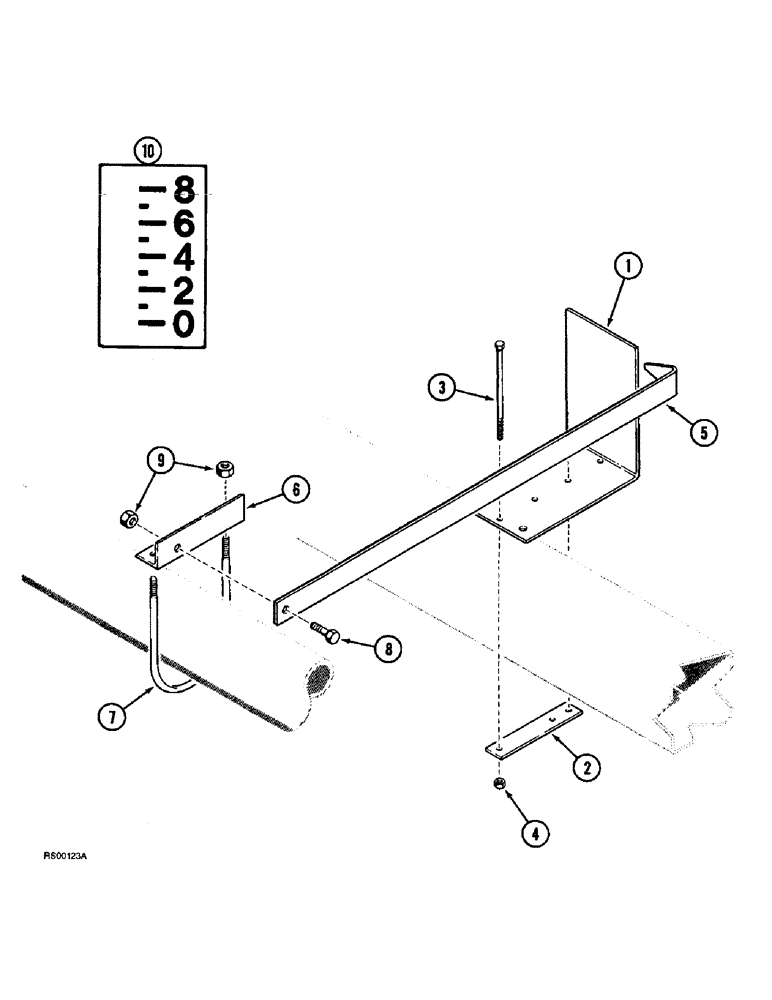 Схема запчастей Case IH 4300 - (9-106) - DEPTH GAUGE AND MOUNTING (09) - CHASSIS/ATTACHMENTS