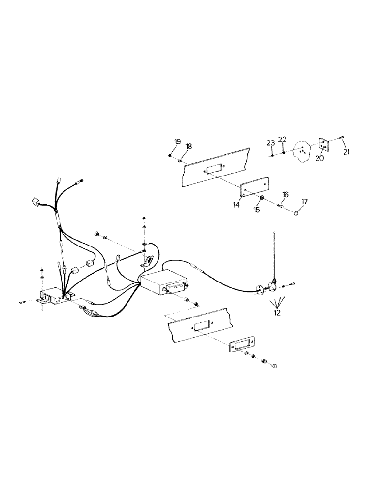 Схема запчастей Case IH ST450 - (01-28) - RADIO AND MOUNTING, FUJITSU, ASN 450 129-00014 AND ST 470 130-00233 (10) - CAB