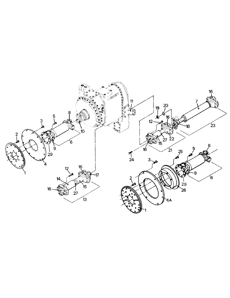 Схема запчастей Case IH ST450 - (04-21) - DRIVESHAFTS AND MOUNTING (04) - Drive Train