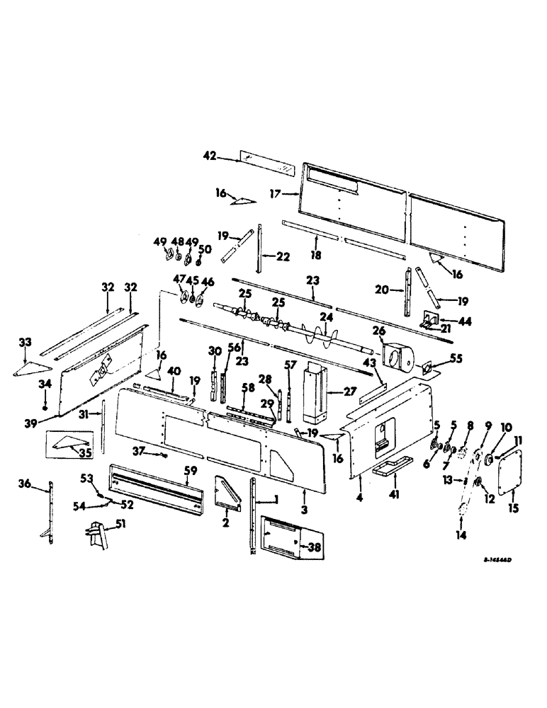 Схема запчастей Case IH 915 - (T-05) - GRAIN TANK AND BAGGER, GRAIN TANK EXTENSIONS AND DISTRIBUTOR AUGER Grain Tank