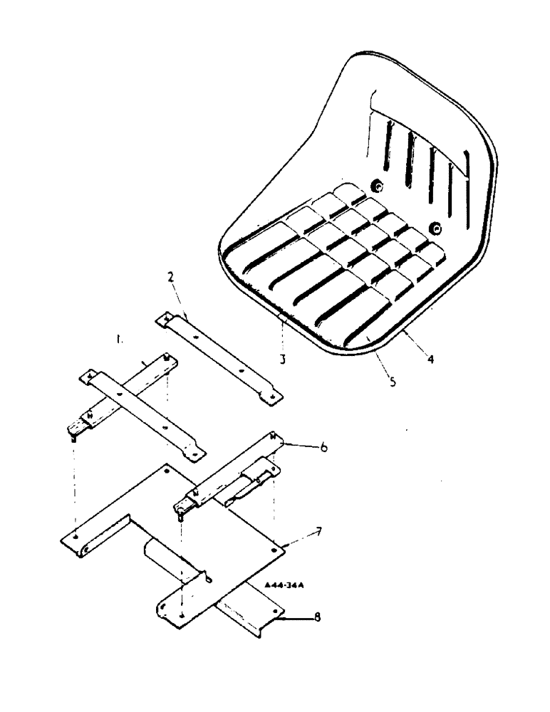 Схема запчастей Case IH 364 - (4-32) - CHASSIS, BOSTROM SEAT, STATIC (12) - CHASSIS