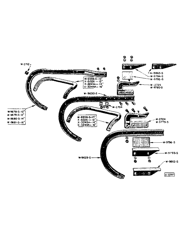Схема запчастей Case IH BER-SERIES - (10) - FRAME ASSEMBLY, THREE BOTTOM 
