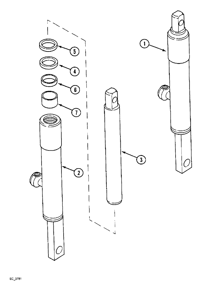 Схема запчастей Case IH 3230 - (8-066) - ASSISTOR RAM (08) - HYDRAULICS