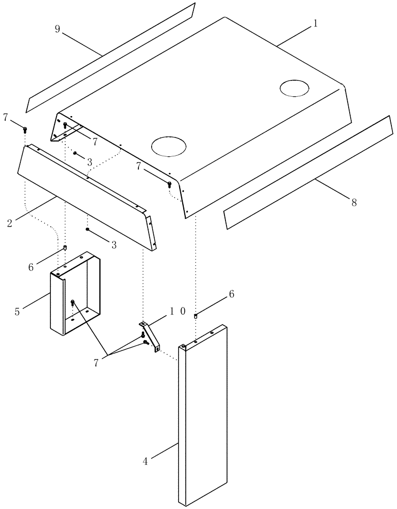 Схема запчастей Case IH PX170 - (09-01) - HOOD ASSEMBLY, REAR, BSN (09) - CHASSIS/ATTACHMENTS