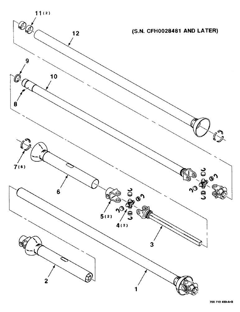 Схема запчастей Case IH 8830 - (6-06) - HEADER DRIVELINE ASSEMBLY, SERIAL NUMBER CFH0028481 AND LATER (09) - CHASSIS