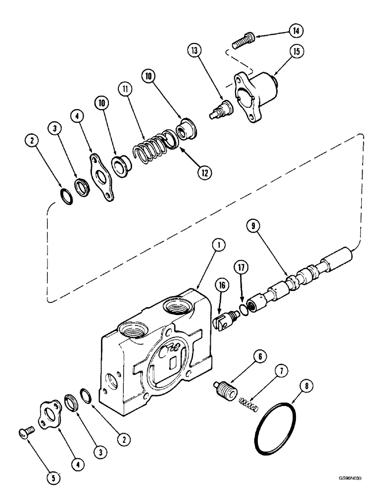 Схема запчастей Case IH L500 - (8-066) - VALVE SECTION (08) - HYDRAULICS