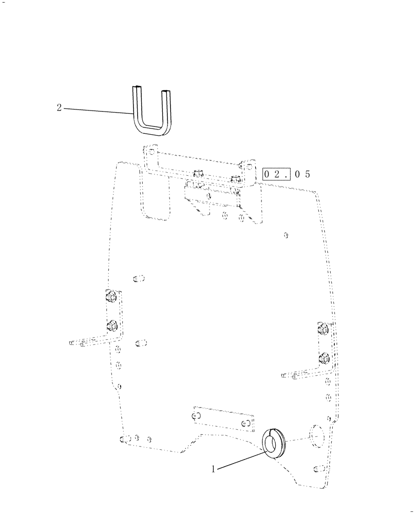 Схема запчастей Case IH DX55 - (10.13.01) - FIREWALL GROMMET GROUP (10) - OPERATORS PLATFORM/CAB