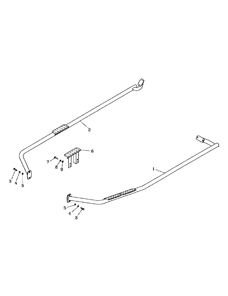 Схема запчастей Case IH 7700 - (A01-03) - GUARDRAILS AND STEP, 7700 Mainframe & Functioning Components