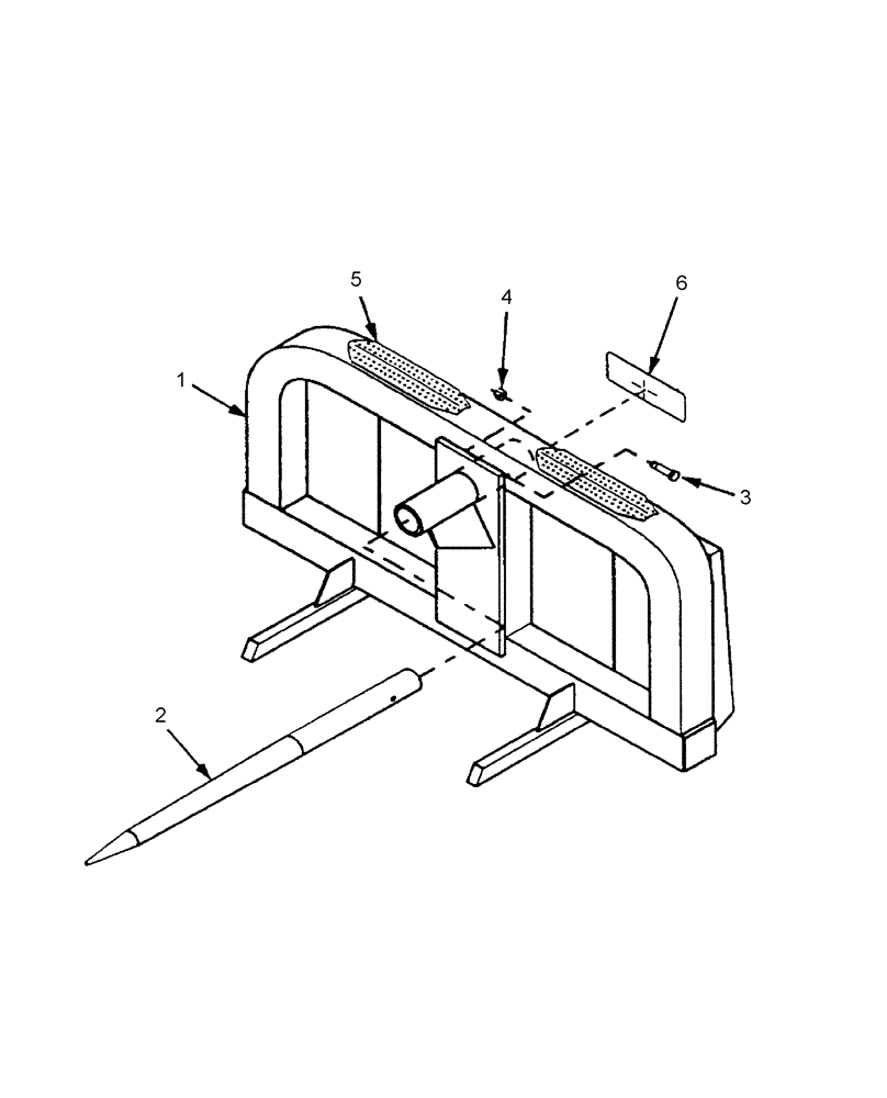 Схема запчастей Case IH LX146 - (020) - QUICK ATTACH BALE SPEAR (82) - FRONT LOADER & BUCKET