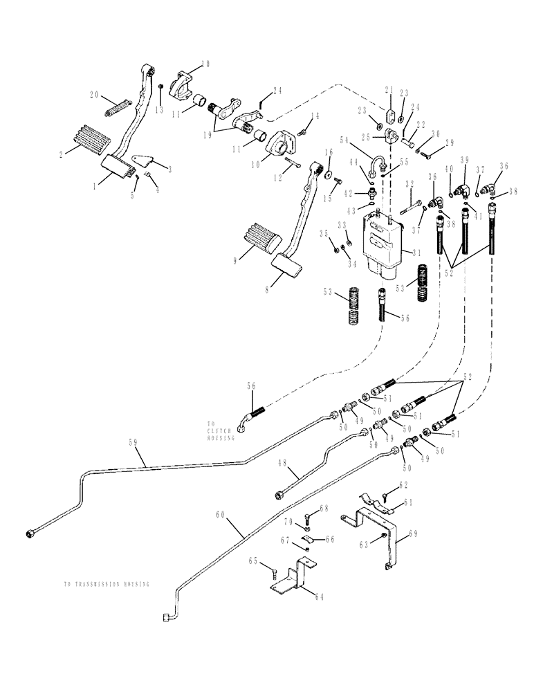 Схема запчастей Case IH 7120 - (7-02) - BRAKE PEDAL SYSTEM, PRIOR TO P.I.N. JJA0027701 (07) - BRAKES