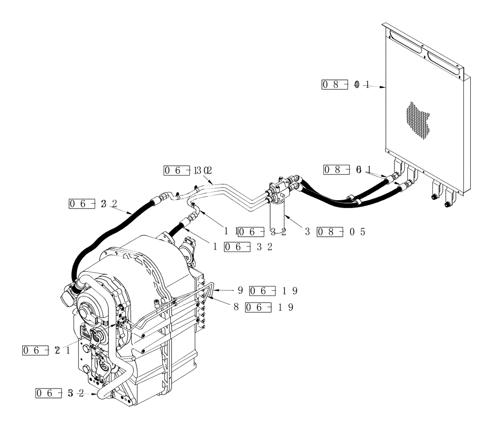 Схема запчастей Case IH STEIGER 435 - (01A-02) - HYDRAULICS - POWER SHIFT TRANSMISSION AND PTO CLUTCH LUBE, STEIGER 385 / 435 (00) - PICTORIAL INDEX