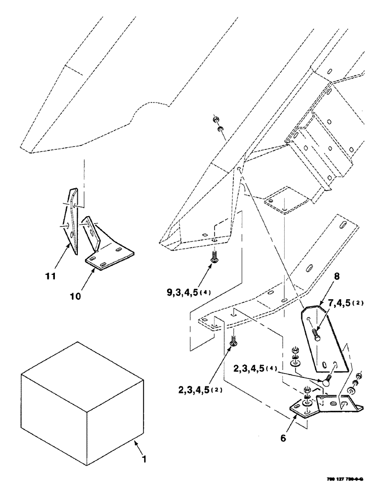 Схема запчастей Case IH 8840 - (9-008) - SICKLE HEAD GUARD KIT, 700127781 SICKLE HEAD GUARD KIT COMPLETE (58) - ATTACHMENTS/HEADERS