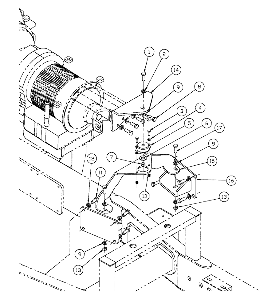 Схема запчастей Case IH FLX4330 - (03-004) - TRANSMISSION MOUNTING (FLX 4300, FLX 4330 W/CAT 3208 OR JD6081 ENGINE AUTO) (03) - TRANSMISSION
