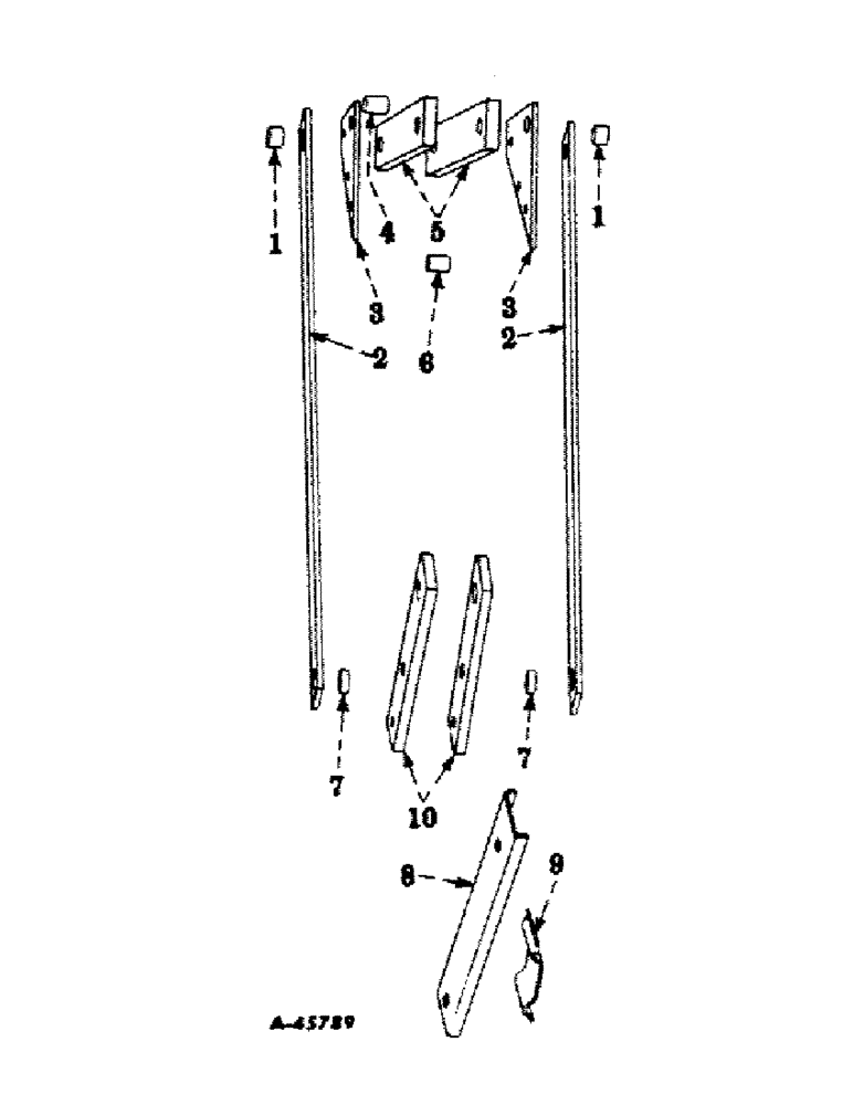 Схема запчастей Case IH 25 - (A-16) - HYDRAULIC CYLINDER LIFT ATTACHMENT, (FOR NO. 25 ROTARY CUTTER) (USED 1956 TO 1961) 
