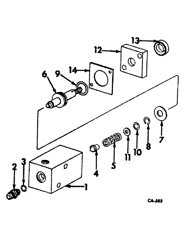 Схема запчастей Case IH 2826 - (07-65) - DRIVE TRAIN, FOOT-N-INCH VALVE (04) - Drive Train