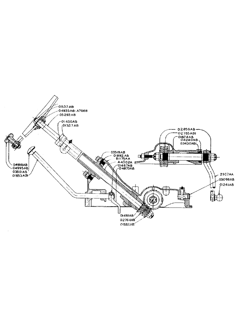 Схема запчастей Case IH DO-SERIES - (124) - STEERING GEAR ASSEMBLY, STEERING GEAR, FOR "D" - "DO" TRACTORS PRIOR TO NO. 4607033 (05) - STEERING
