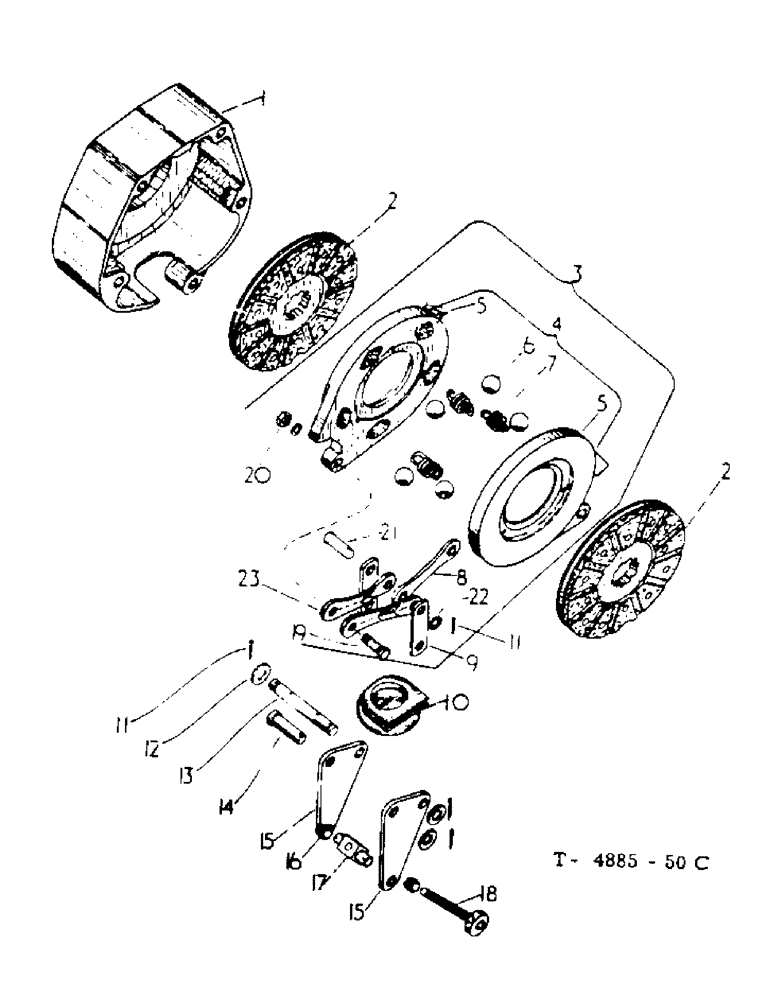 Схема запчастей Case IH 434 - (4-31) - DISC BRAKES, UP TO 434D/20482 - CHASSIS (07) - BRAKES