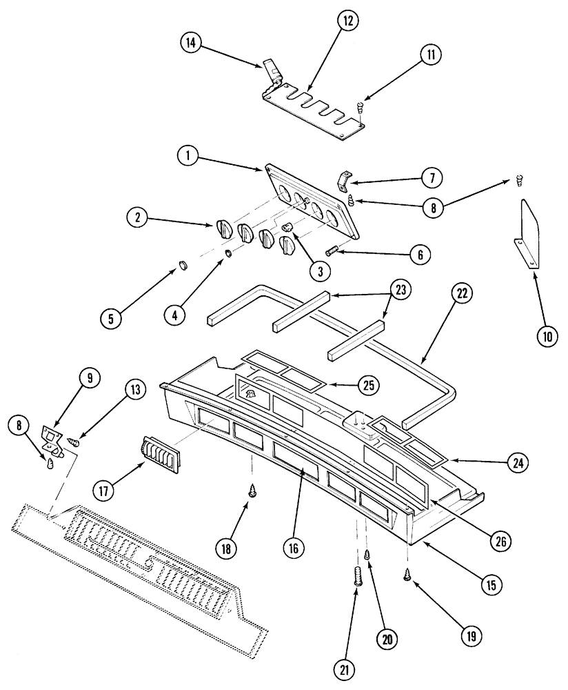 Схема запчастей Case IH 5120 - (9-094) - CAB, HEATING AND VENTILATION CONTROL (09) - CHASSIS/ATTACHMENTS