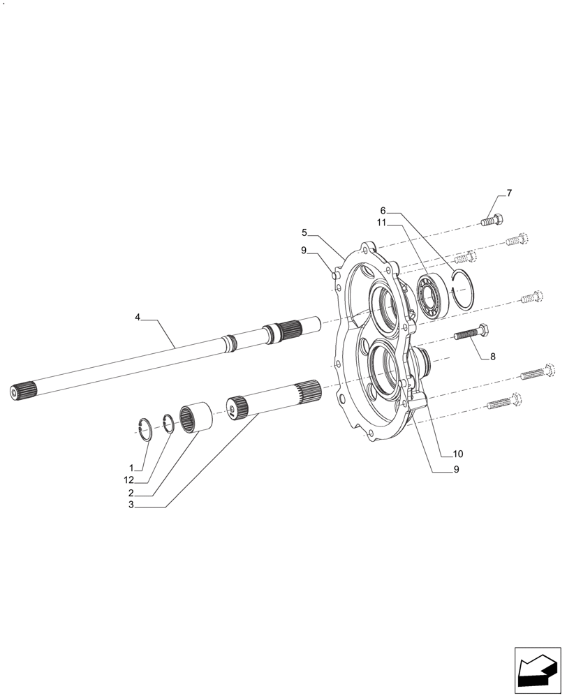 Схема запчастей Case IH FARMALL 110A - (21.154.AJ) - TRANSMISSION - GEARS & SHAFT 8+8 (POWER SHUTTLE), 16+8 (POWER SHUTTLE / DUAL POWER) - 30 KM / 40 KM (21) - TRANSMISSION