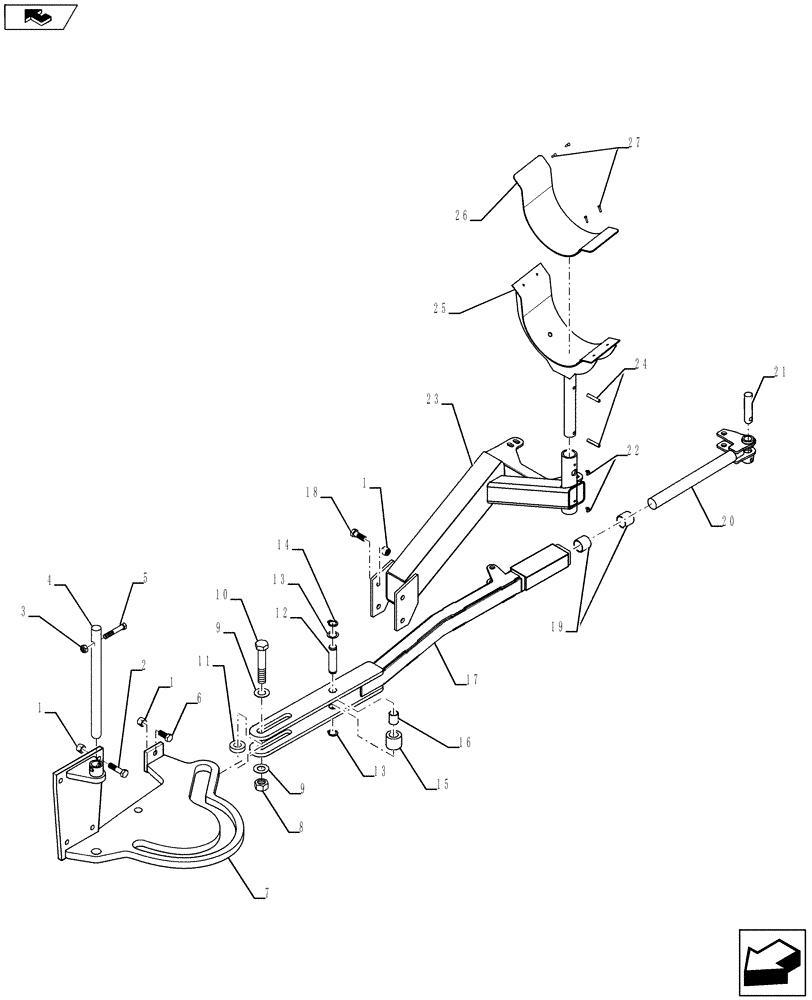 Схема запчастей Case IH 3580 - (58.120.06[02]) - DELUXE AUGER MOUNT 2012 - CURRENT (58) - ATTACHMENTS/HEADERS