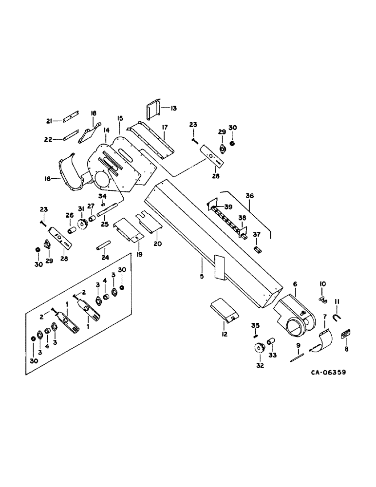 Схема запчастей Case IH 1470 - (25-07) - GRAIN AND TAILINGS ELEVATORS, TAILINGS ELEVATOR Elevators