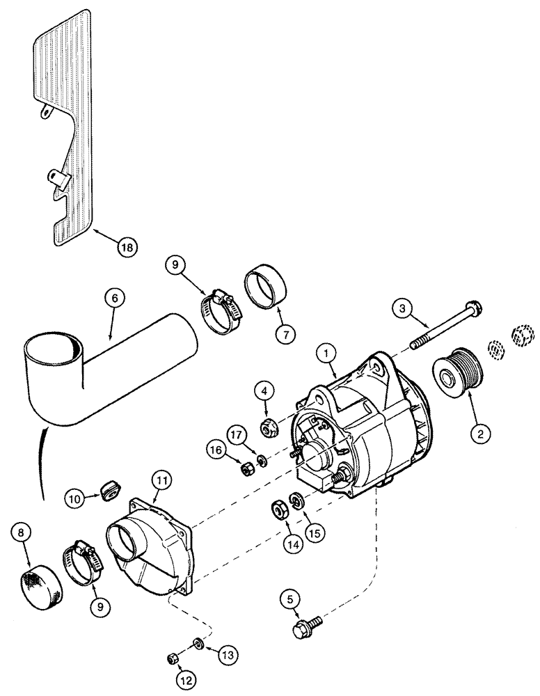 Схема запчастей Case IH 2344 - (04-38) - ALTERNATOR - MOUNTING (06) - ELECTRICAL