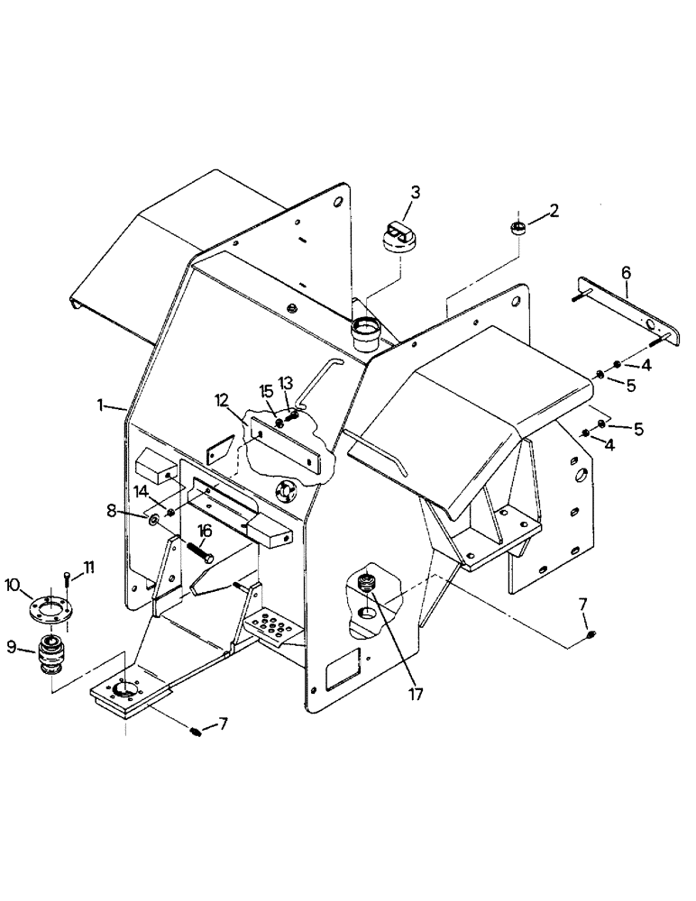 Схема запчастей Case IH 9110 - (06-5) - REAR FRAME (12) - FRAME