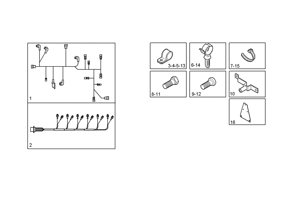 Схема запчастей Case IH F3BE0684J E902 - (1730.034) - ENGINE CABLE 