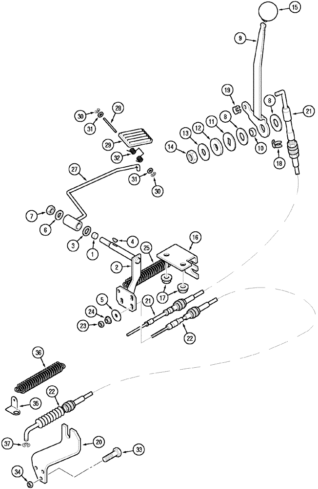 Схема запчастей Case IH CX90 - (03-10) - THROTTLE CONTROL (03) - FUEL SYSTEM