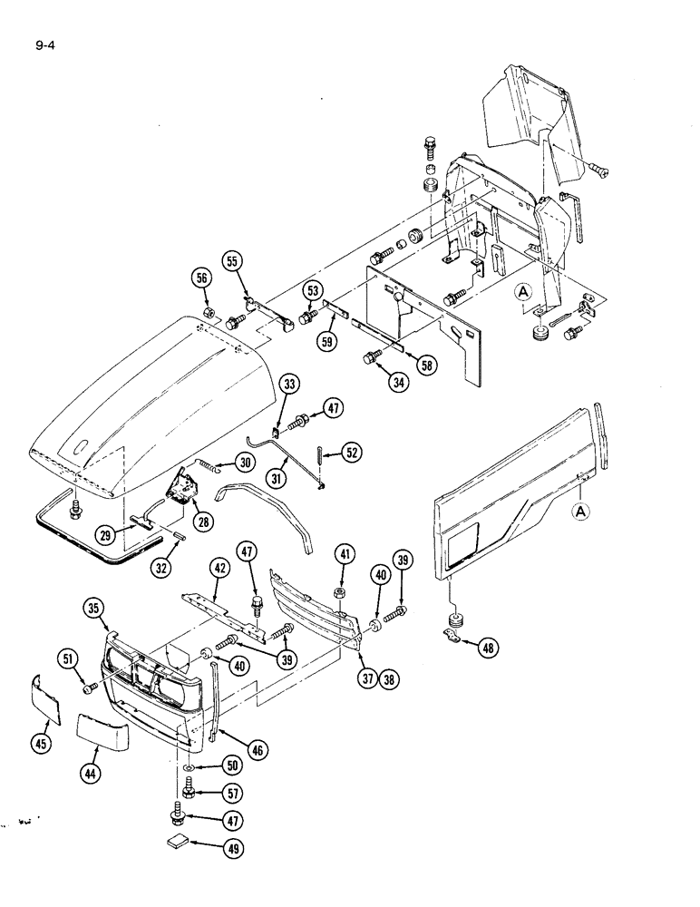 Схема запчастей Case IH 1120 - (9-04) - TRACTOR BODY (09) - CHASSIS/ATTACHMENTS