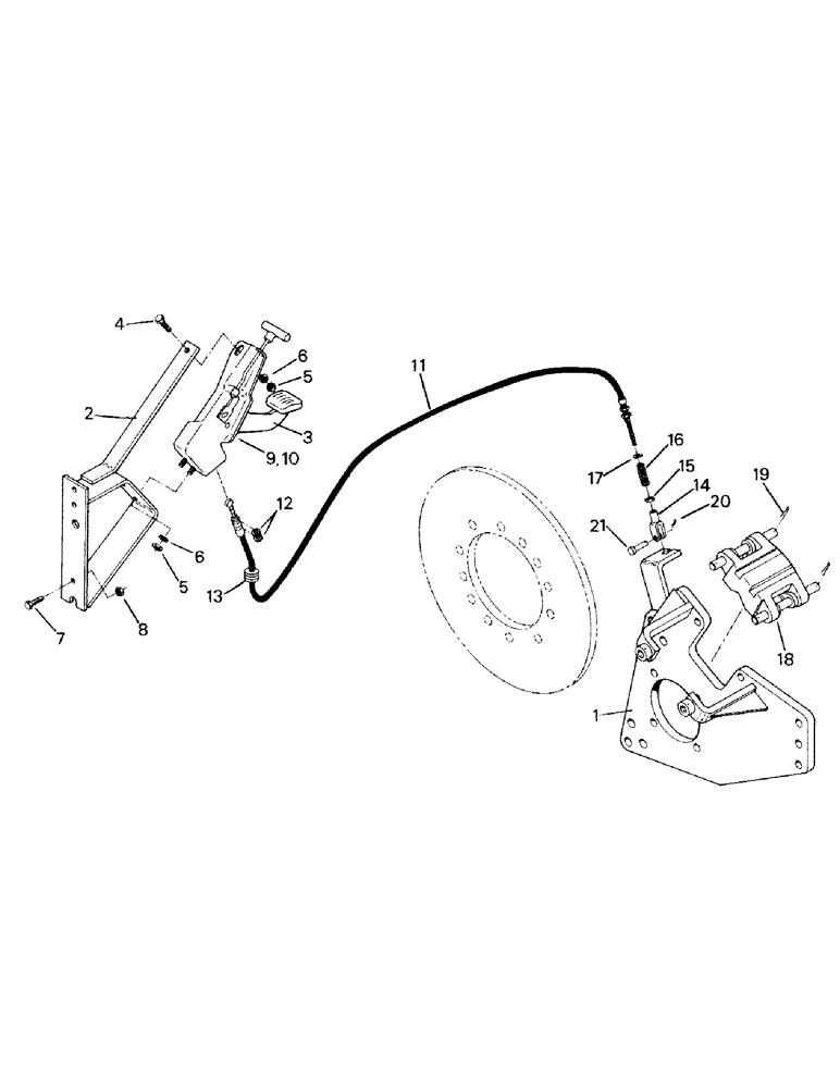 Схема запчастей Case IH ST450 - (05-09) - PARK BRAKE AND MOUNTING KIT, CABLE ACTUATED (5.1) - BRAKES