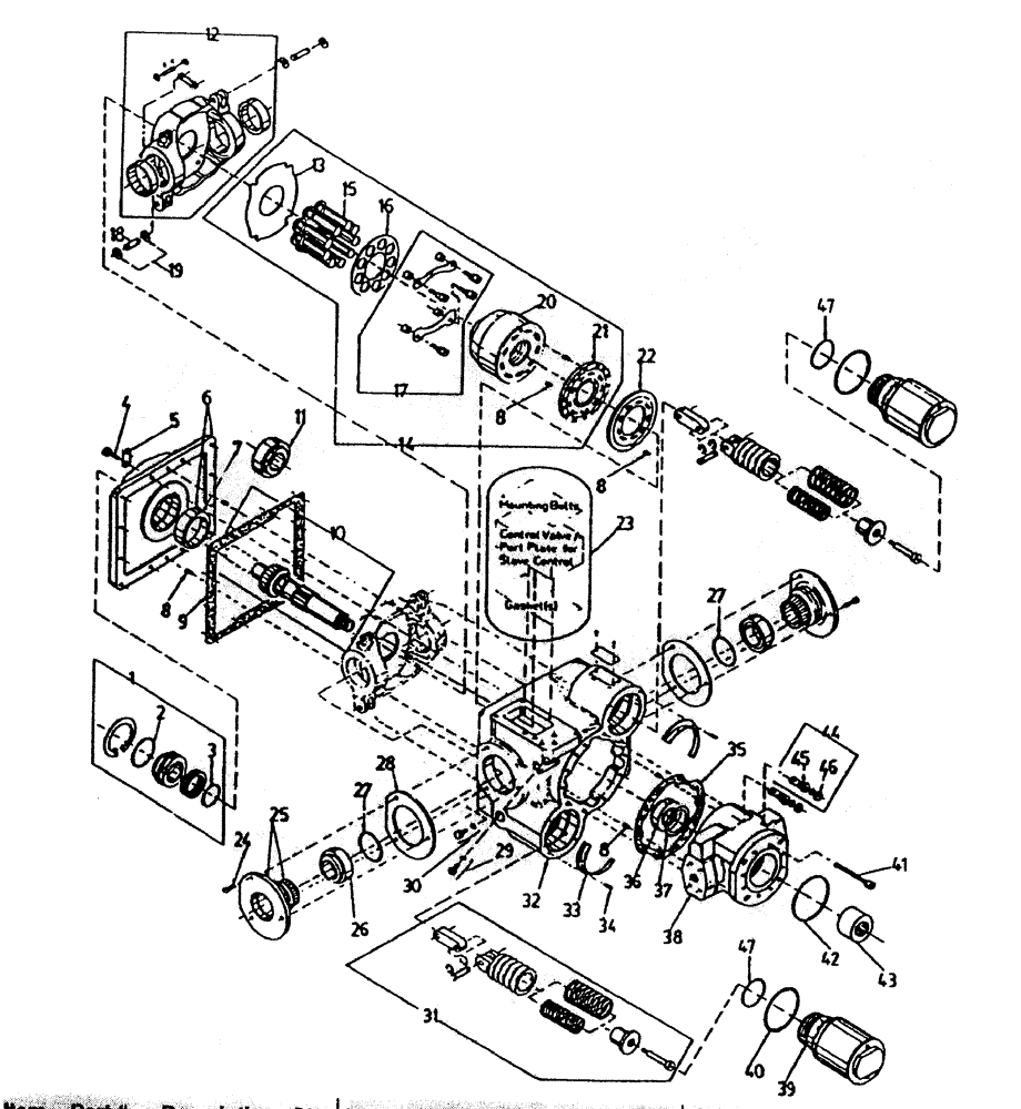 Схема запчастей Case IH 7000 - (B03-05) - HYDRAULIC PUMP (TANDEM TRANSMISSION - FRONT) Hydraulic Components & Circuits