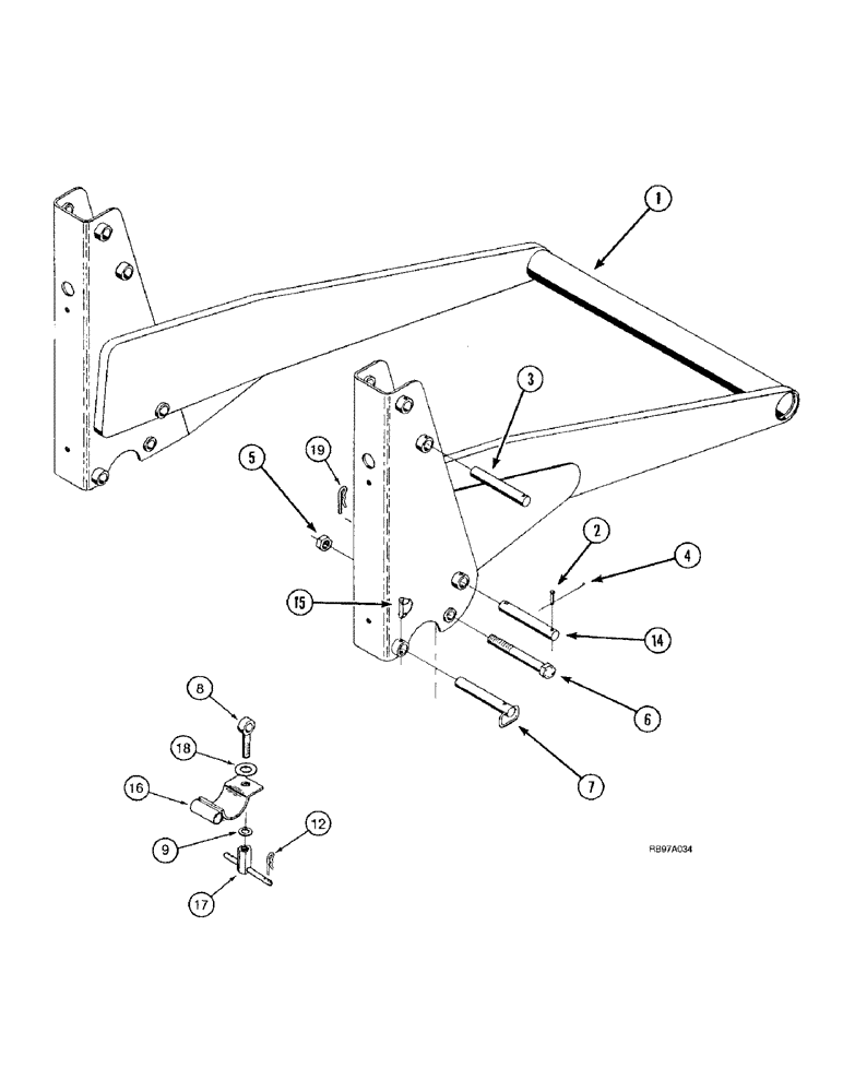 Схема запчастей Case IH L300 - (9-04) - SUBFRAME (09) - CHASSIS/ATTACHMENTS