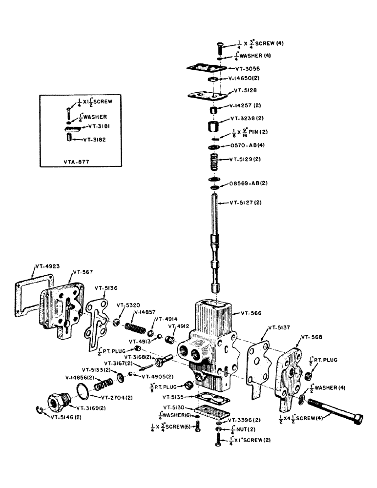 Схема запчастей Case IH VAC13-SERIES - (130) - VTA1151 AND VTA1151A DOUBLE CONTROL VALVE (08) - HYDRAULICS