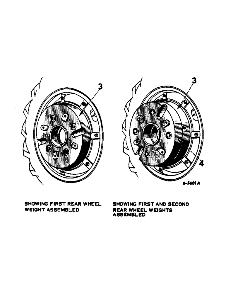 Схема запчастей Case IH 560 - (208) - WHEELS, REAR WHEEL WEIGHTS, 1 PIECE, FOR INTERNATIONAL 560 SERIES TRACTOR EQUIPPED W/PNEUMATIC TIRES (11) - WHEELS