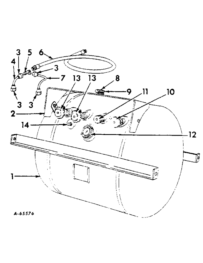 Схема запчастей Case IH 420 - (036) - FUEL TANK AND VALVES, LIQUIFIED PETROLEUM GAS (10) - ENGINE