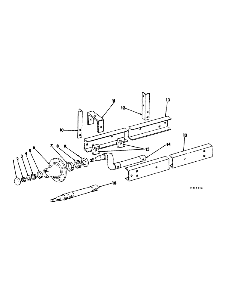 Схема запчастей Case IH 155 - (J-06) - AXLE AND WHEEL HUB 