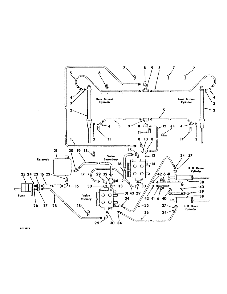 Схема запчастей Case IH 414 - (077) - HYDRAULIC HOSES AND CONNECTIONS (35) - HYDRAULIC SYSTEMS