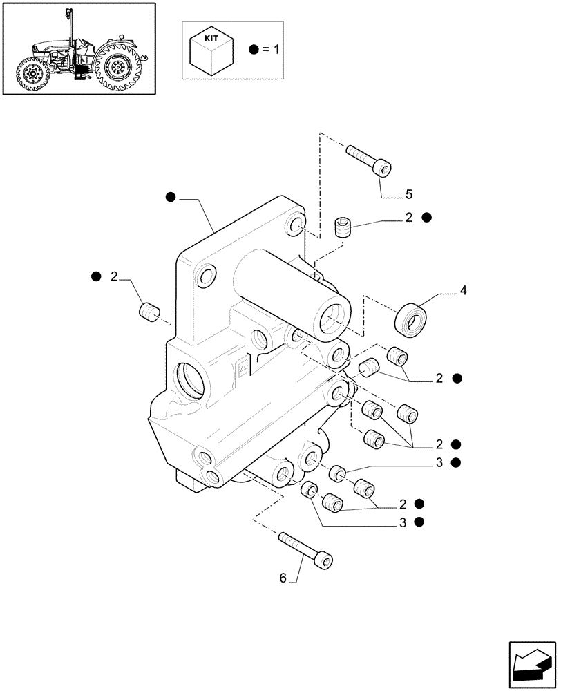 Схема запчастей Case IH JX1075C - (1.27.3/05[02]) - (VAR.275-275/1) HI-LO 32X16 (30KM/H) P. SHUTTLE W/OIL COOLER - COVER AND CAPS (03) - TRANSMISSION