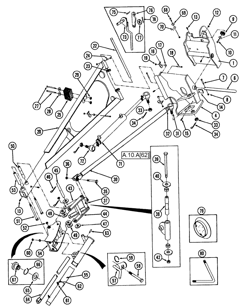 Схема запчастей Case IH 1200 - (A.10.A[03]) - ROW MARKER- FOLDING, 12 ROW WIDE MOUNTED STACKER BSN CBJ036000 A - Distribution Systems