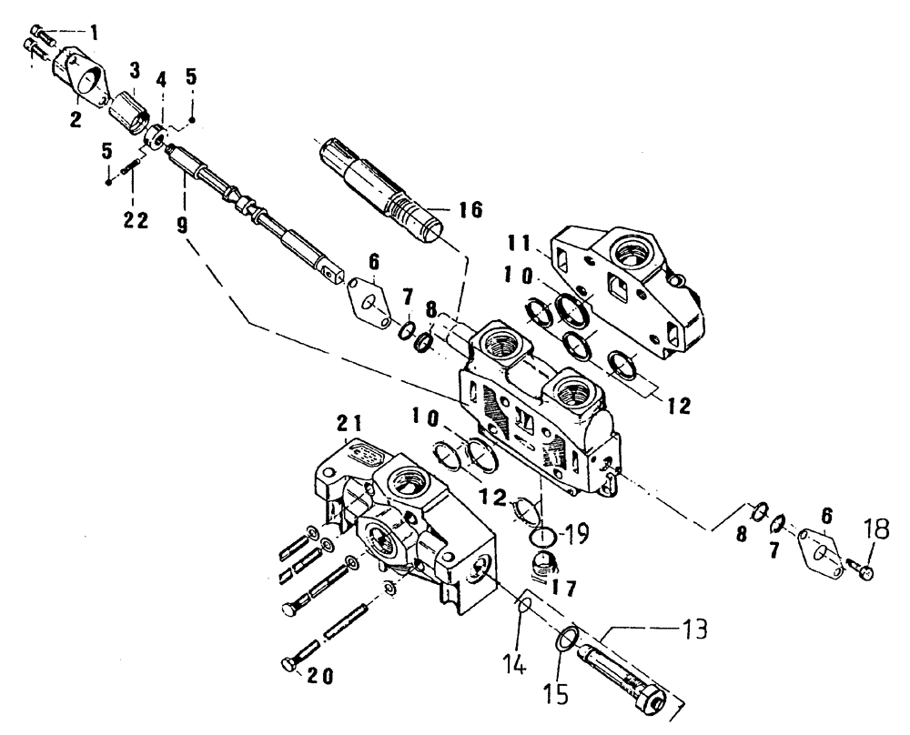 Схема запчастей Case IH 7700 - (B04[21]) - HYDRAULIC VALVE, BASECUTTER/ROLLERS, A35 Hydraulic Components & Circuits