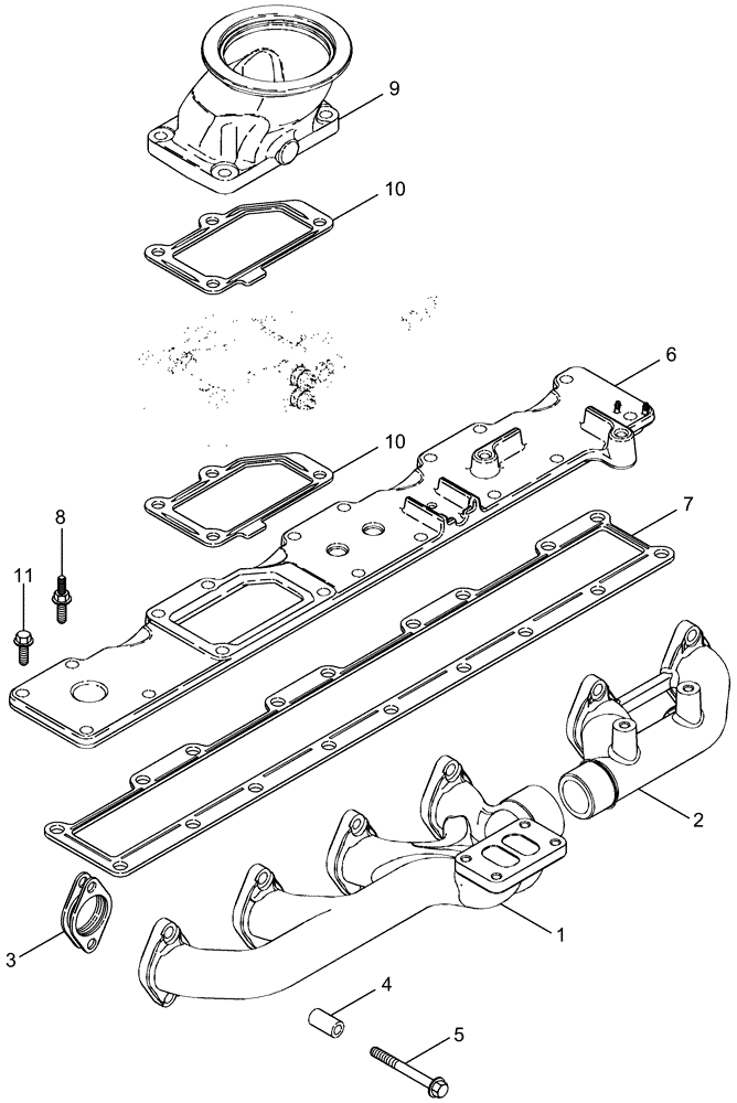 Схема запчастей Case IH STEIGER 330 - (02-10) - MANIFOLDS (02) - ENGINE