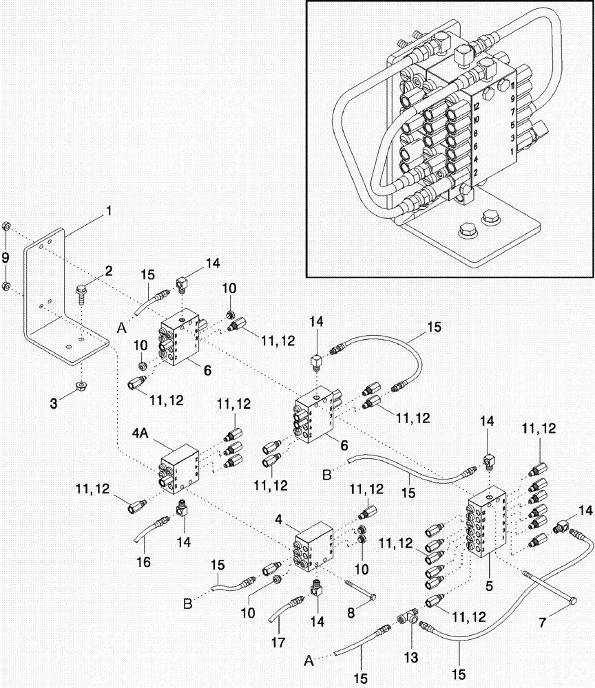 Схема запчастей Case IH 620 - (09A-44) - AUTOMATIC LUBRICATION SYSTEM VALVES (13) - PICKING SYSTEM