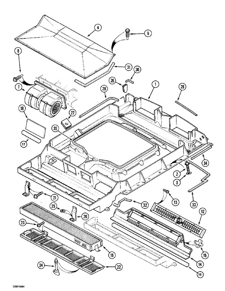 Схема запчастей Case IH 5150 - (9E-60) - AIR FILTER AND AIR INTAKE PARTS (09) - CHASSIS/ATTACHMENTS