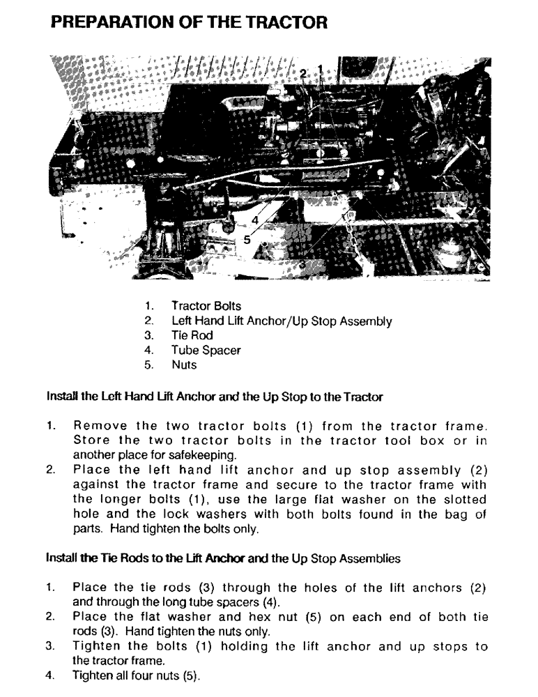 Схема запчастей Case IH 61MS - (06) - PREPARATION OF THE TRACTOR 